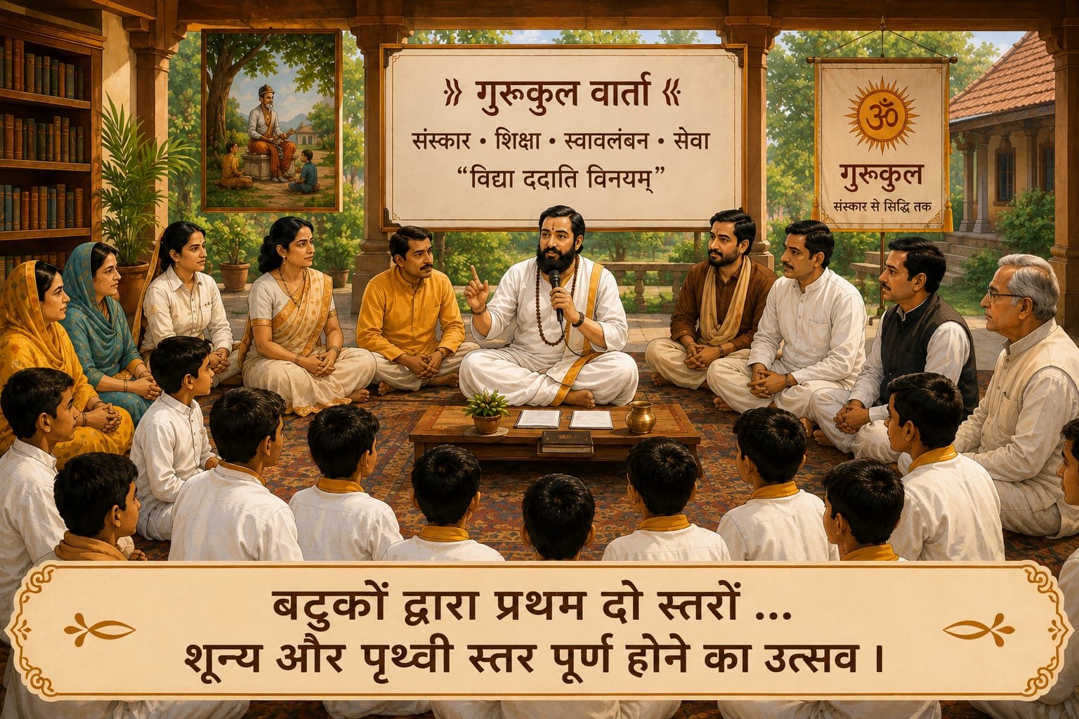 राष्ट्रोत्थान गुरुकुलम में शिष्यों के शिक्षण का 'द्वितीय स्तर' सफलतापूर्वक संपन्न